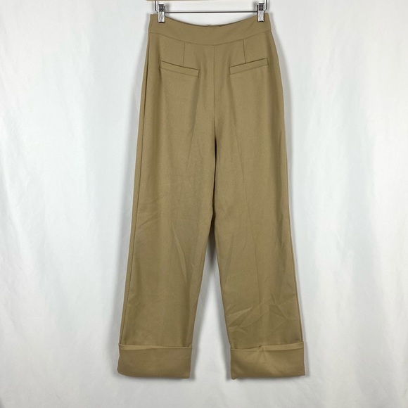 Topshop Asten Wide Leg Twill Trousers - Picture 3 of 6